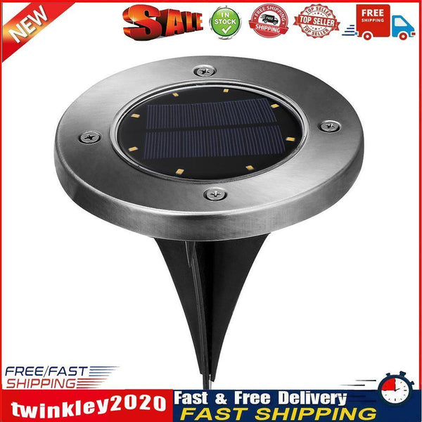 8 LED Solar Buried Light Under Ground Lamp Outdoor Path Way Garden Lamp Newly