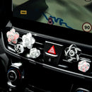 Accessories Decoration Cute Car Clips Bling Rose Car Air Vent Clip Aromatherapy