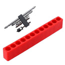 5pcs Multi Holes Hex Shank Bit Holder Screwdriver Head Storage Case (Red) Newly