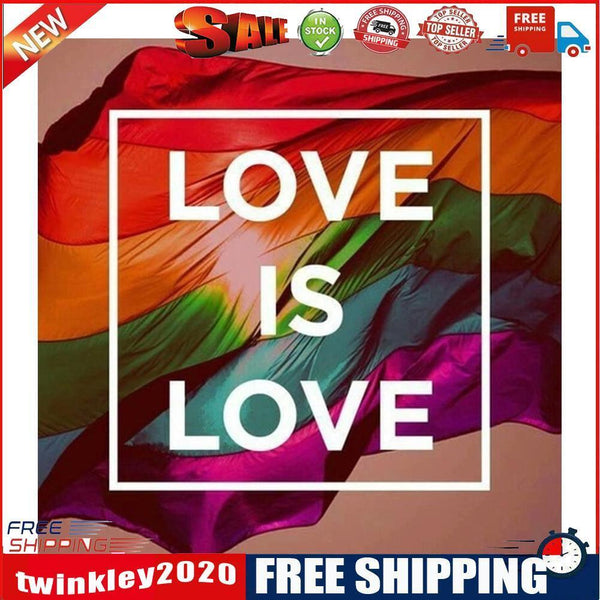 5D DIY Diamond Painting Full Round Drill rainbow flag Picture of Rhinestone
