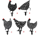 Acrylic Hollow Chicken Ornaments Backyard Lawn Stakes Yard Art Decor (A)
