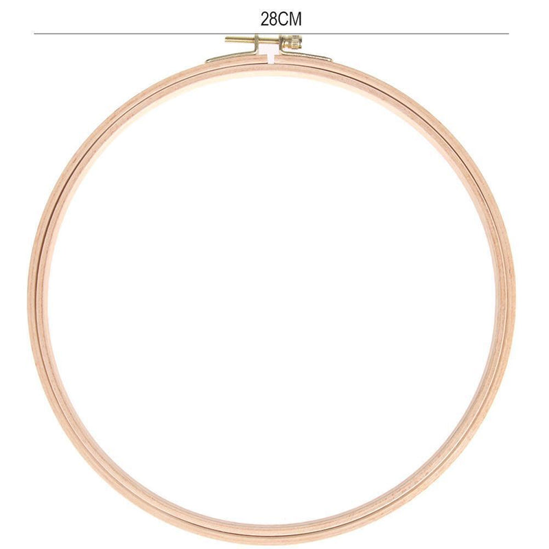 DIY Wooden Cross Stitch Frame Needlework Hoop Ring Embroidery Tool(28cm)