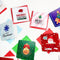 With Envelope Mini Greeting Cards Merry Christmas Postcard Xmas Patterns