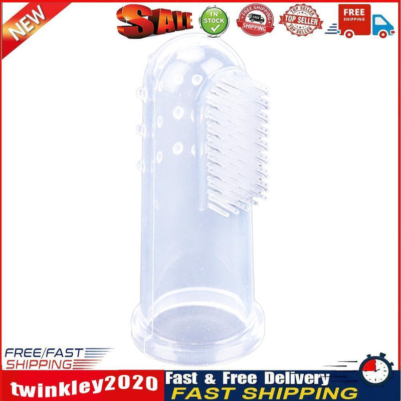 Baby Finger Toothbrush Children Teeth Massage Soft Silicone Brush(White) Newly