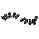 10pcs 5mm/0.20in Motorcycle Windscreen Windshield Bolt Screw Kit (Black)