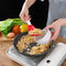 Multifunctional Spoon Potato Garlic Press Colander Cooking Tools (Red)