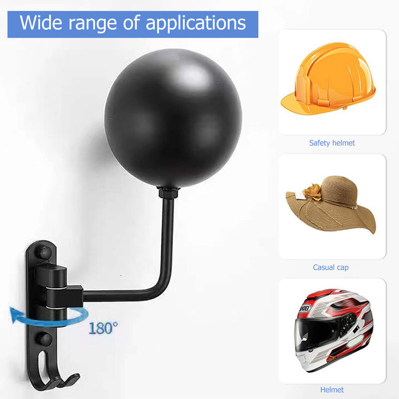 Motorcycle Helmet Rack 180 Degree Rotation Wall-mounted / Floor-standing Ho