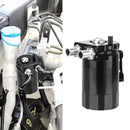 Car Baffled Oil Catch Can Tank with Filter Hose Cleaner Reservoir (Black) Newly