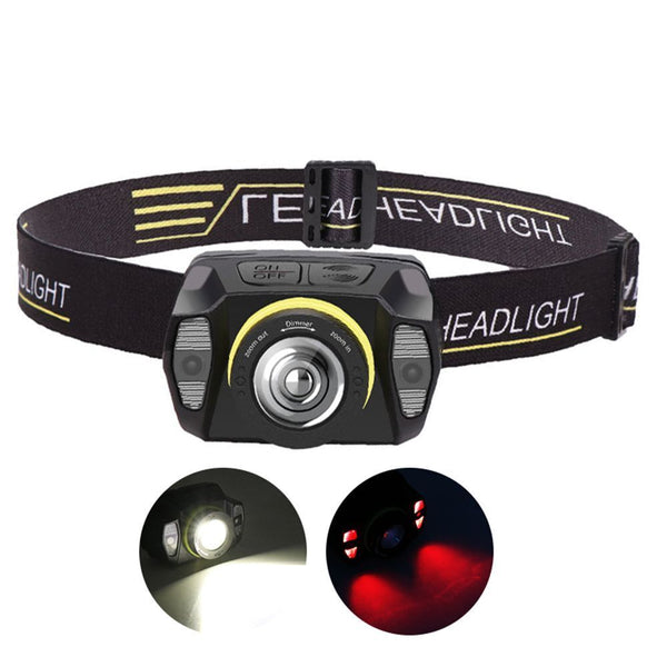 Zoom Glare Headlamp Fishing Head Lamp XPG+LED Glare Headlight USB Charging