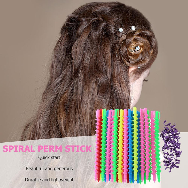 Long Spiral Hair Perm Rod Hairdressing Styling Curler Rollers (04 30pcs)