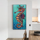 Hippocampus Oil Paint By Numbers Kits Canvas Picture DIY Wall Art Craft Color