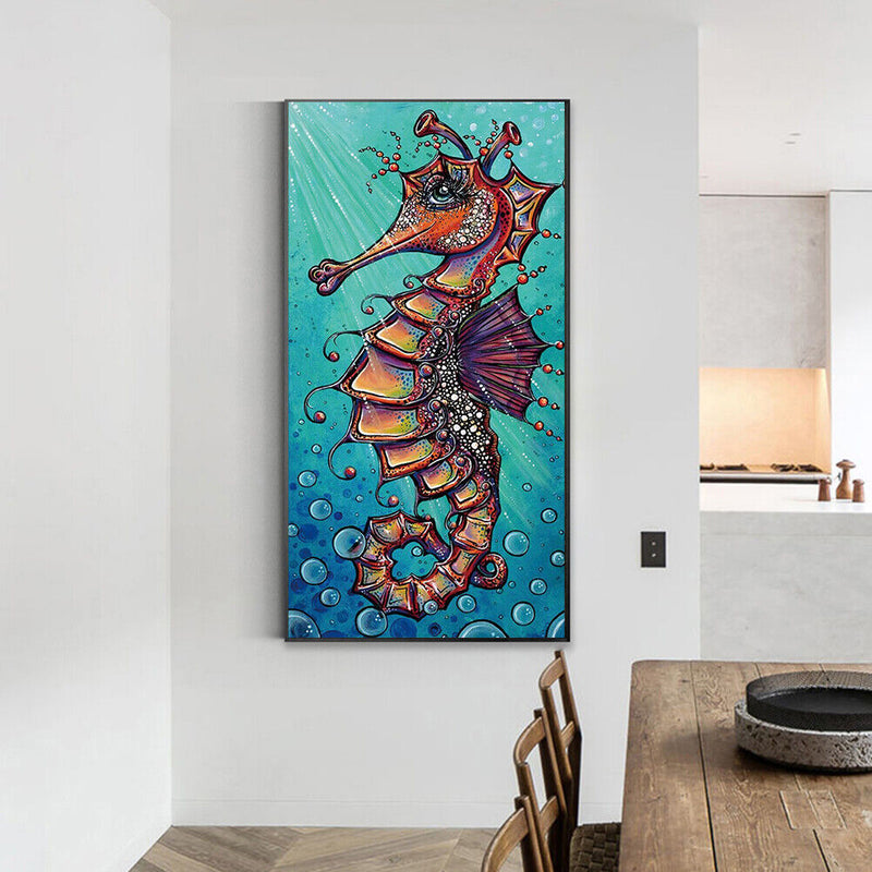 Hippocampus Oil Paint By Numbers Kits Canvas Picture DIY Wall Art Craft Color