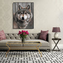 Painting By Numbers Kit DIY Gray Wolf Canvas Oil Home Wall Art Picture