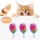 Auto Stick Feathers Replacement Head Interactive Electric Cat Toys (3pcs)