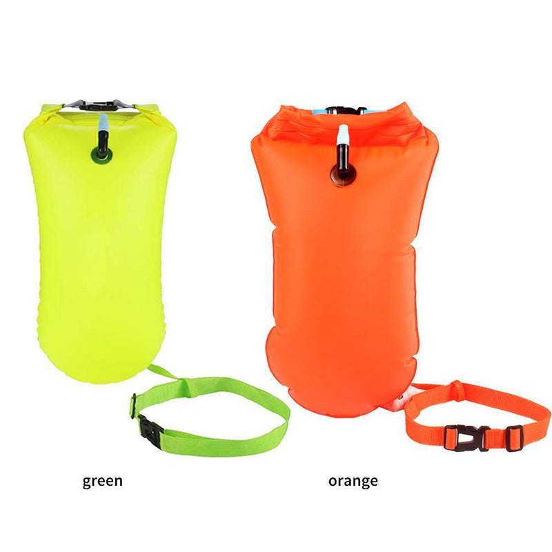 Outdoor Safety Swimming Buoy Waterproof Swim Float Bag for Rafting (Green)