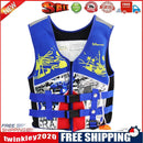Children Buoy Life Vest Swimming Boating Fishing Waistcoat Jackets (Blue L)