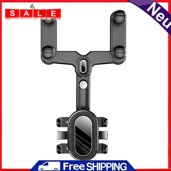 Car Rearview Mirror Holder 360 Degree Rotating Navigation Mobile Phone Bracket