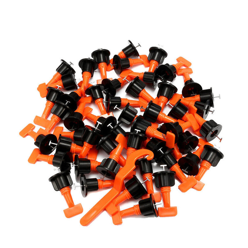 50pcs Tile Leveling System Toolkit Level Wedges Alignment Spacer Leveler Lo