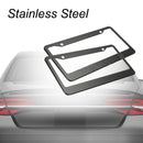 2pcs 12in x 6in Stainless Steel Car Auto License Plate Frame Covers Kit