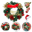 Bow-knot Christmas Wreath Garland Ornament Wall Hanging Christmas Decorations