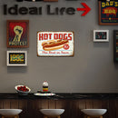 Hot Dogs Retro Metal Plate Tin Sign Wall Home Decor Iron Painting Accessories