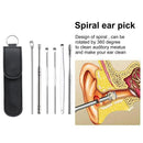 6pcs Ear Wax Picker Kit Health Care Curette Earpick Household Tool (Black) Newly