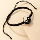 Ethnic Style Tai Chi Braided Rope Charm Yin Yang Adjustable Bracelets Jewelry