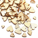 DIY 4 Sizes Wooden Love Heart Crafts Accessories Table Scatter Wedding Decor