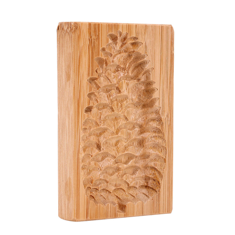 Wooden Cookie Mold Pine Cone Shape Carved Press Stamp for Biscuit (C) Newly