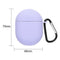 For Redmi AirDots 3 Pro Silicone Protective Case Cover w/ Keychain (Purple)