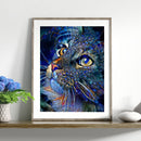 5D Diamond Painting Kit Blue Cat Full Square Drill Rhinestone DIY Wall Art Craft