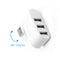 USB3.0 Hub Adapter Rotate High Speed U Disk Reader Splitter 3-Port (White)