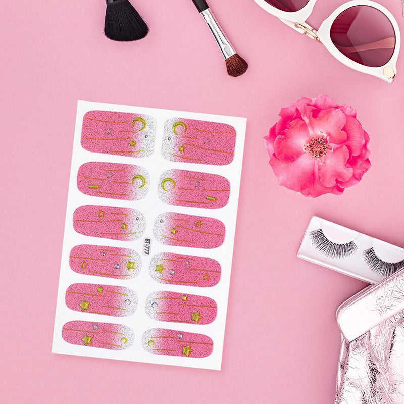 French Full Stickers Frangipani Daisy Nail Polish Stickers DIY Nail Decoratio