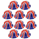 Jubilee Party Team Print GB Bowler Hat British Royal Union Jack Flag Dress Up