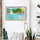 5D DIY Diamond Painting Window View Full Round Drill Mosaic Art Picture Kits