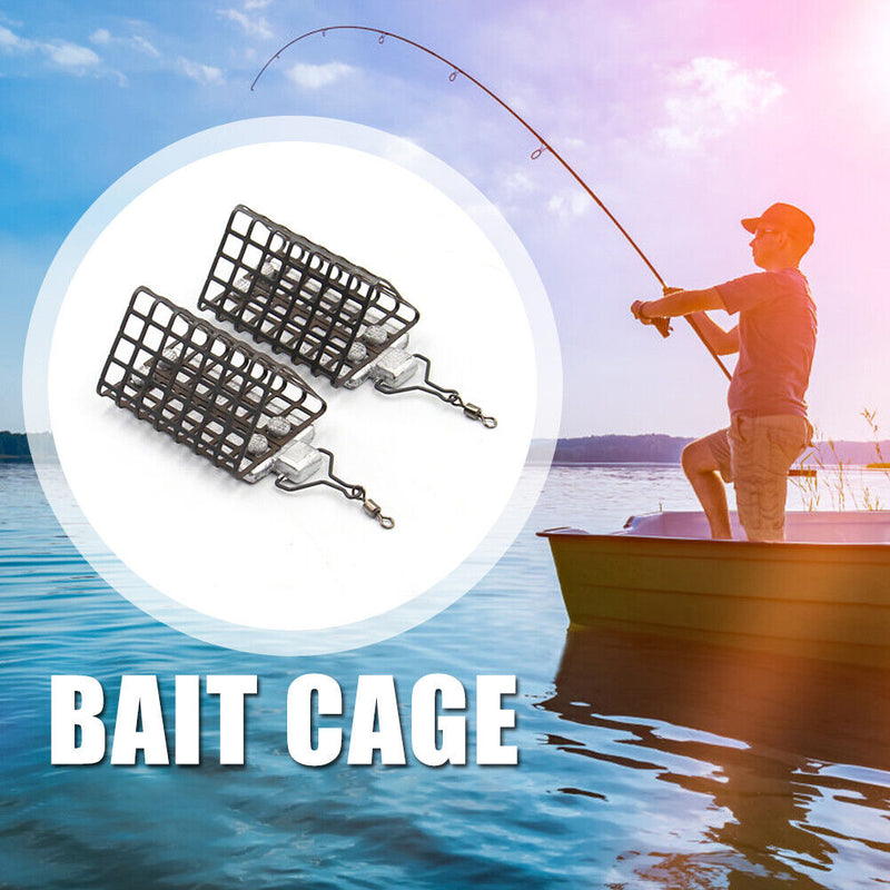 5pcs Triangle Fishing Feeder Sinker Fishing Bait Basketball Cage Fishing Lure Tackle