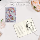 DIY Elephant Special Shaped Diamond Painting 50 Page A5 Sketchbook Painting