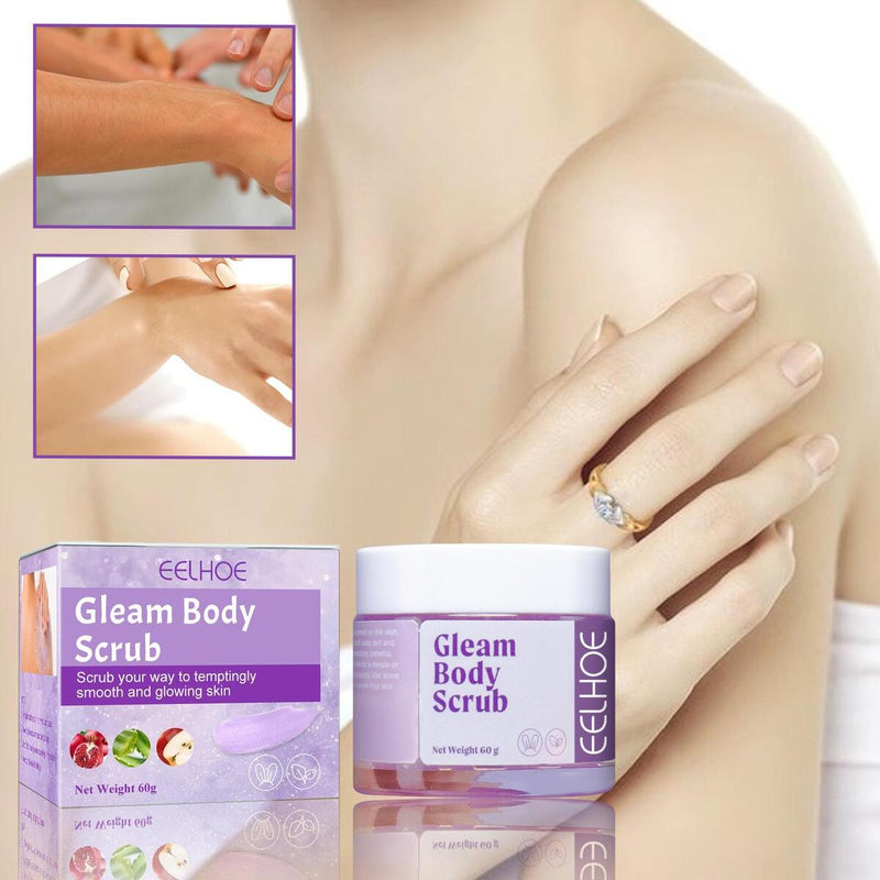 Gleam Body Scrub Gentle Exfoliator Scrubber Skin Care Repair Dry Brightening: