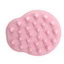 Silicone Comb Hair Washing Shampoo Shower Head Body Massage Brush (Pink)