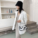 Women Cow Printed Shoulder Underarm Bag Lady PU Casual Travel Handbags Purses
