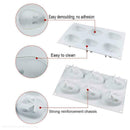 6 Grids Easter Rabbit Shape Silicone Mold Baking Soap Tools DIY Making Mold S8W6