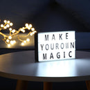 DIY Letter A6 Combination Cinema LED Light Box Battery Powered Lamp (Black)