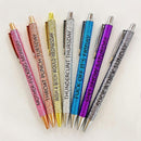 School Funny Pens Describing Mentality Office Ballpoint Pen Glitter Pen