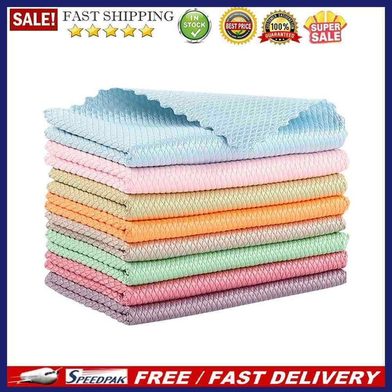 Microfiber Cleaning Towel Absorbent Household Kitchen Dish Cloths Wiping Rags