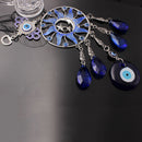 Crystal Dream Catchers Pendant Blue Devil Eyes Hanging Windchime Window Ornament