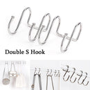 Stainless Steel Organizer Double S Shaped Hook Clasps Hooks Hanger Storage Rack