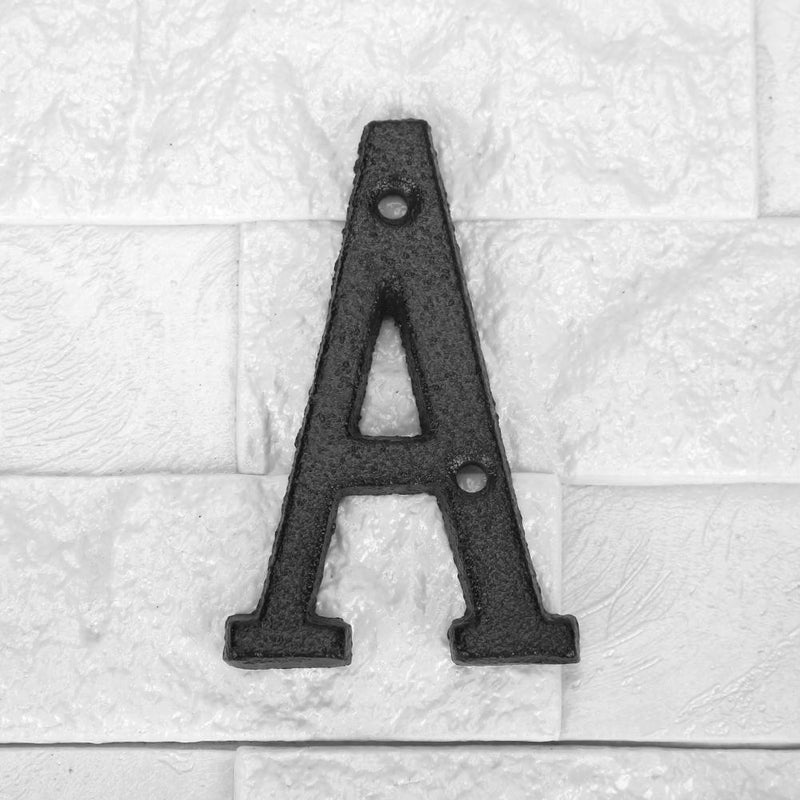 Cast Iron Letters Doorplate Metal Alphabet House Sign DIY Plate Cafe Wall Decor