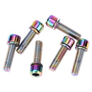 6pcs High Carbon Steel M5 Hex Bicycle Holder Bottle Rack Screw (Multicolor)