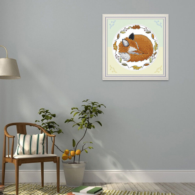 Embroidery Needlework Set 14CT Stamp Crafts Home Decor Animal Count Cross Stitch
