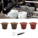4PCS Refillable Reusable Coffee Filter Capsules Pods T2X9 Hot For Nespresso L9U2